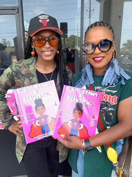 Black Brown and Beautiful©™ Coloring Book with 27 POSITIVE Affirmations | Support Confidence and Self-Esteem