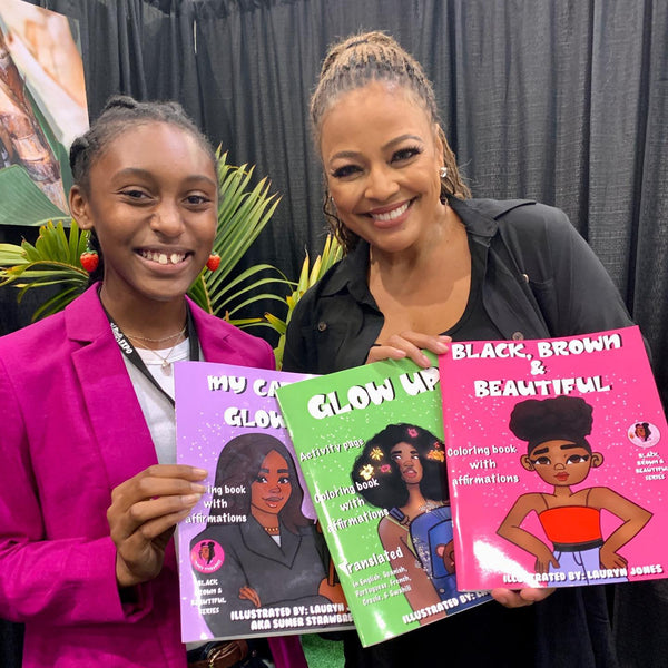 Black Brown and Beautiful©™ Coloring Book with 27 POSITIVE Affirmations | Support Confidence and Self-Esteem