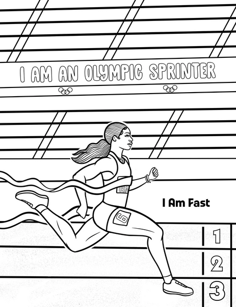 I Am An Olympian Coloring Book with POSITIVE Affirmations