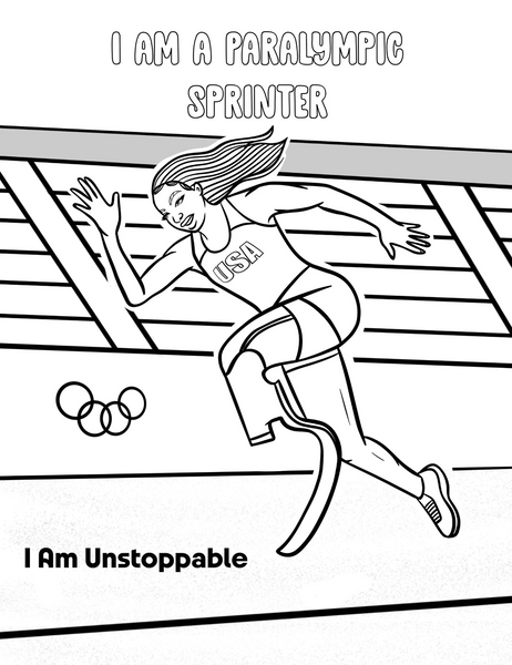 I Am An Olympian Coloring Book with POSITIVE Affirmations