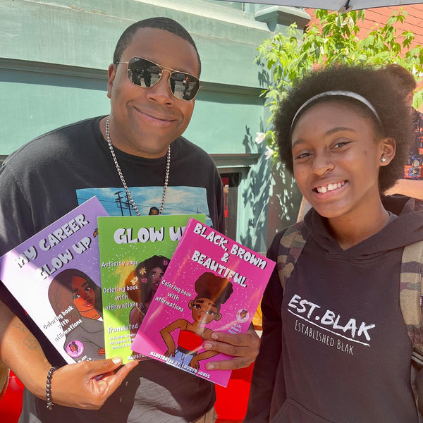 Black Brown and Beautiful©™ Coloring Book with 27 POSITIVE Affirmations | Support Confidence and Self-Esteem