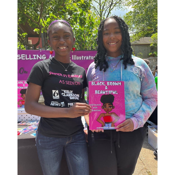 Black Brown and Beautiful©™ Coloring Book with 27 POSITIVE Affirmations | Support Confidence and Self-Esteem