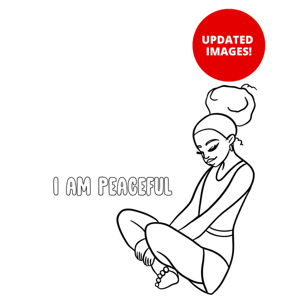 Black Brown and Beautiful©™ Coloring Book with 27 POSITIVE Affirmations | Support Confidence and Self-Esteem