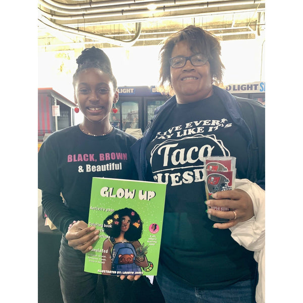 DIGITAL DOWNLOAD: Glow Up Coloring Book with POSITIVE Affirmations Translated in 6 LANGUAGES