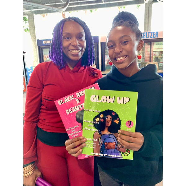 DIGITAL DOWNLOAD: Glow Up Coloring Book with POSITIVE Affirmations Translated in 6 LANGUAGES