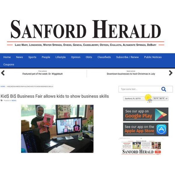 Sumer Strawbree and her books as featured in Sanford Herald
