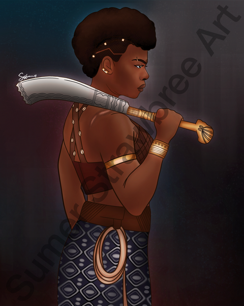 Nanisca from The Woman King - Art Print