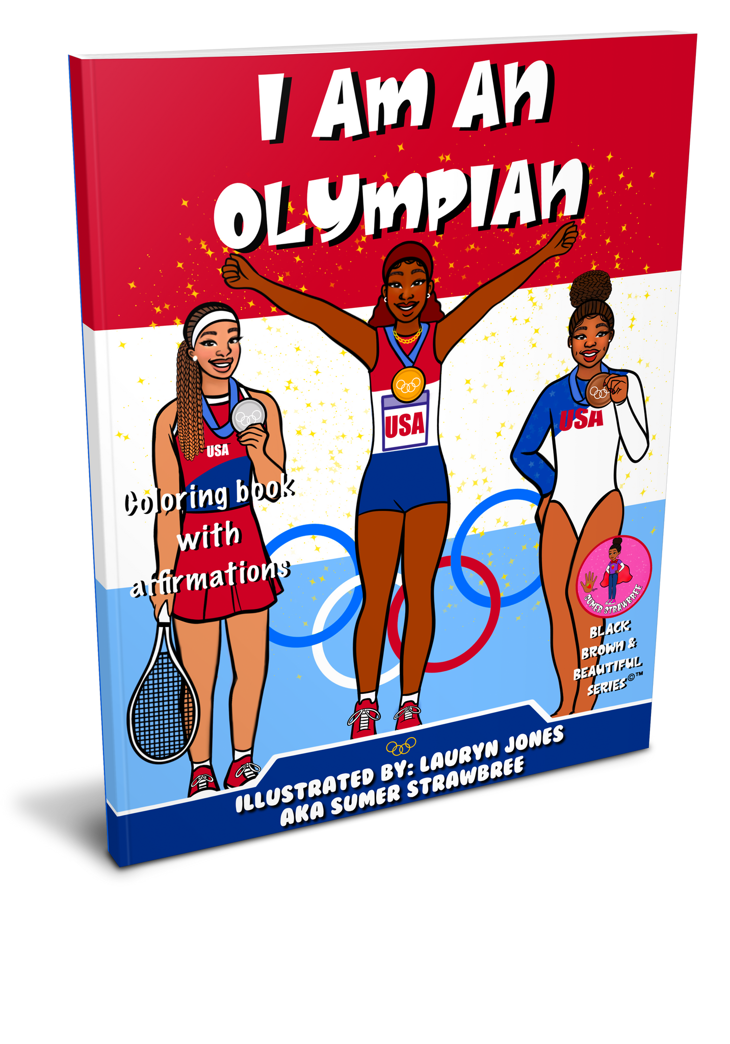 DIGITAL DOWNLOAD: I Am An Olympian Coloring Book with POSITIVE Affirmations