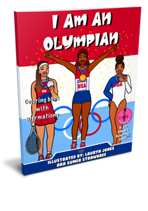 DIGITAL DOWNLOAD: I Am An Olympian Coloring Book with POSITIVE Affirmations