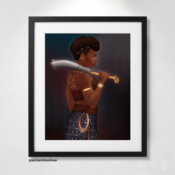 Nanisca from The Woman King - Art Print