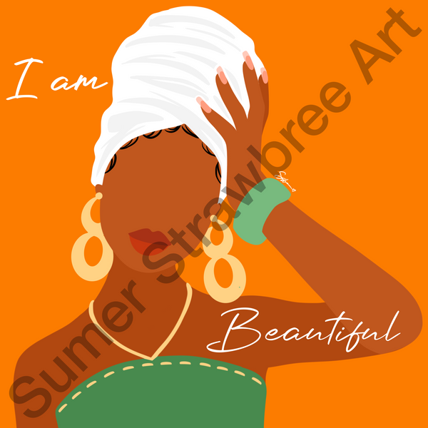 I Am Beautiful Girlie - Canvas Print