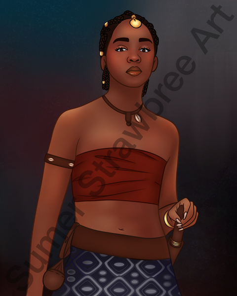Nawi from The Woman King - Art Print