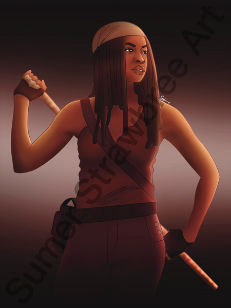 Michonne from The Walking Dead - Art Print