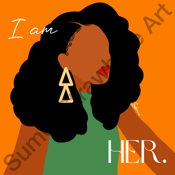 I Am HER. Girlie - Canvas Print