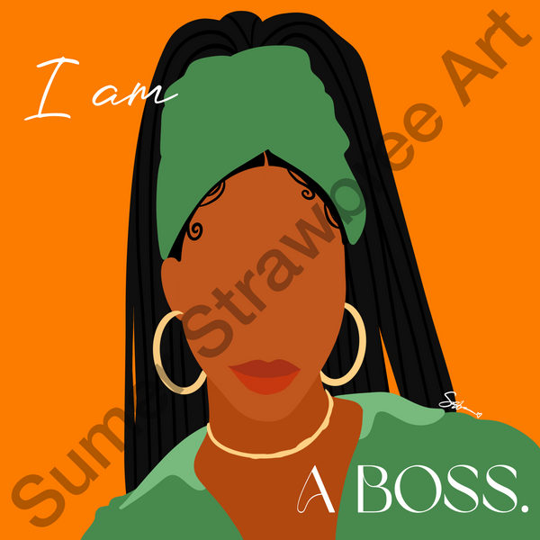 I Am A Boss Girlie (Boho Girlie) - Canvas Print