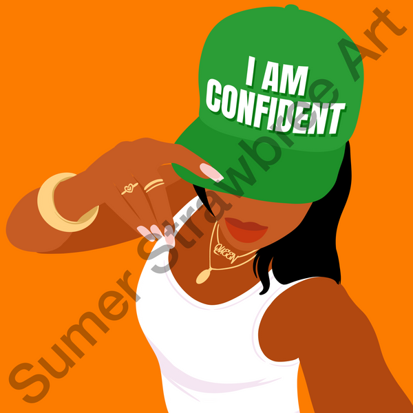 I Am Confident Girlie - Canvas Print
