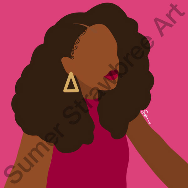 Geometric Girlie - Canvas Print