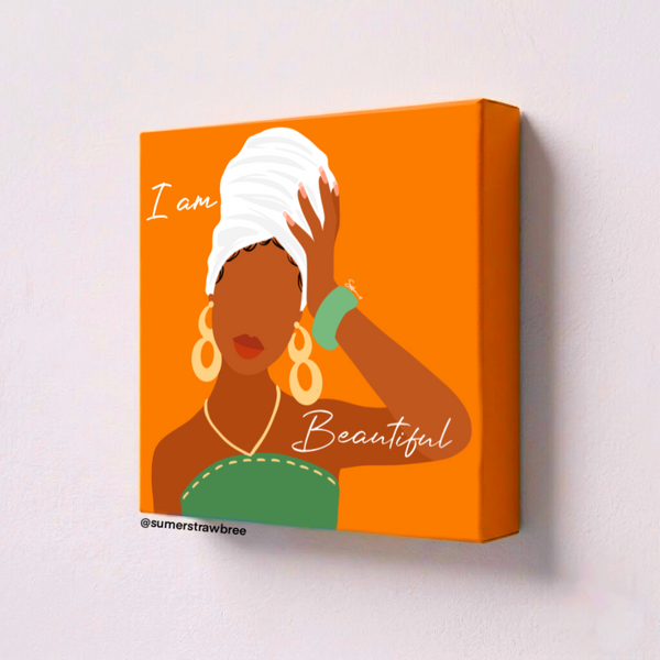 I Am Beautiful Girlie - Canvas Print