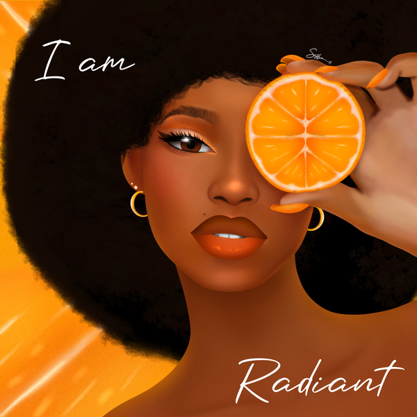 I Am Radiant Girlie - 8" x 8" Canvas Print