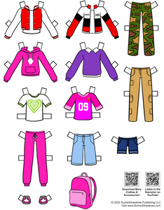 DIGITAL DOWNLOAD: Paper Dolls Inspired by Black, Brown and Beautiful Coloring Book