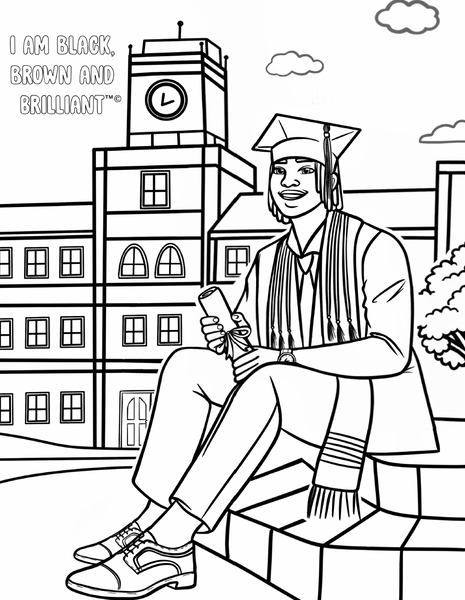 NEW Black Brown and Brilliant - BOYS Coloring Book with POSITIVE Affirmations | Supports Confidence and Self-Esteem